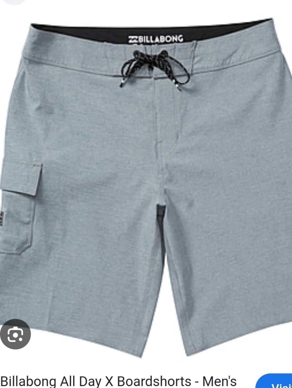 NEW Billabong Light Gray Boardshorts with Black Drawstring 40"